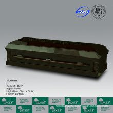 Fancy Chinese American Style Solid Wood Casket Coffin For Funeral_China Casket manufactures